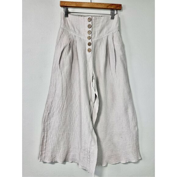 Charlie Paige Wide Leg Resort Pant Cotton and Pockets Size Small - Picture 4 of 11